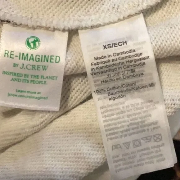 NWT J. Crew Safari Zebra Giraffe Print Crewneck Cozy Sweatshirt AP666 XS - Picture 6 of 7